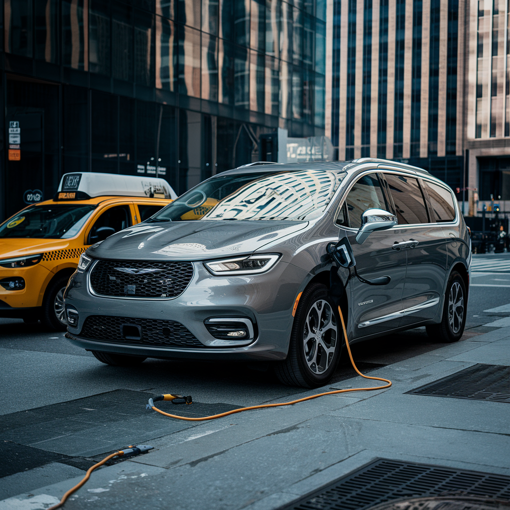 Chrysler Pacifica PHEV en milieu urbain.