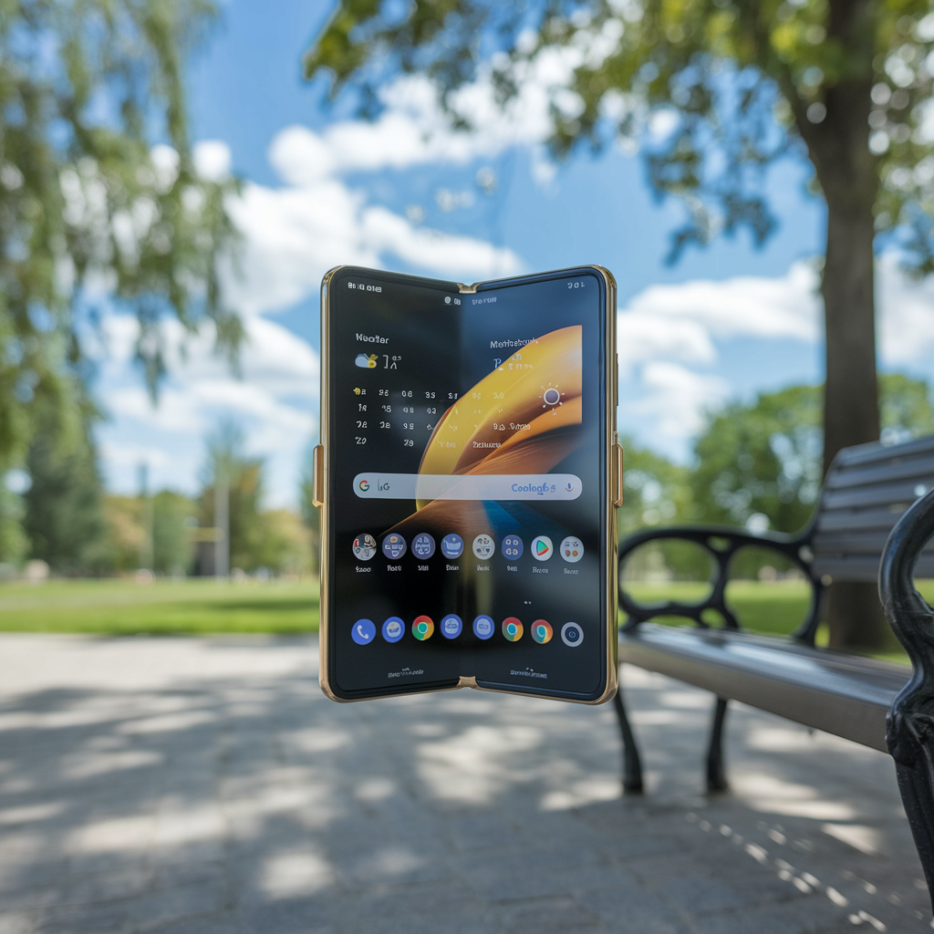 Utilisation du Motorola Razr Fold en extérieur.