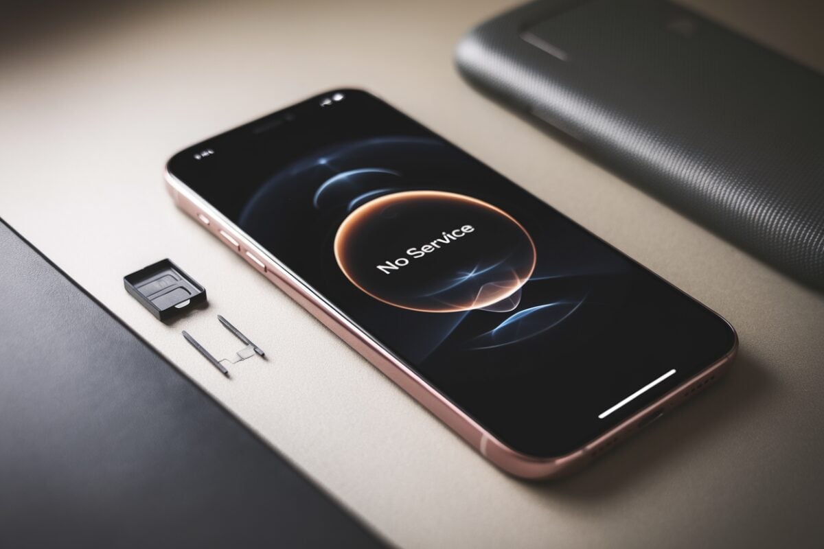 iPhone Air sans réseau Un iPhone Air affiche aucune barre réseau sur l’écran
