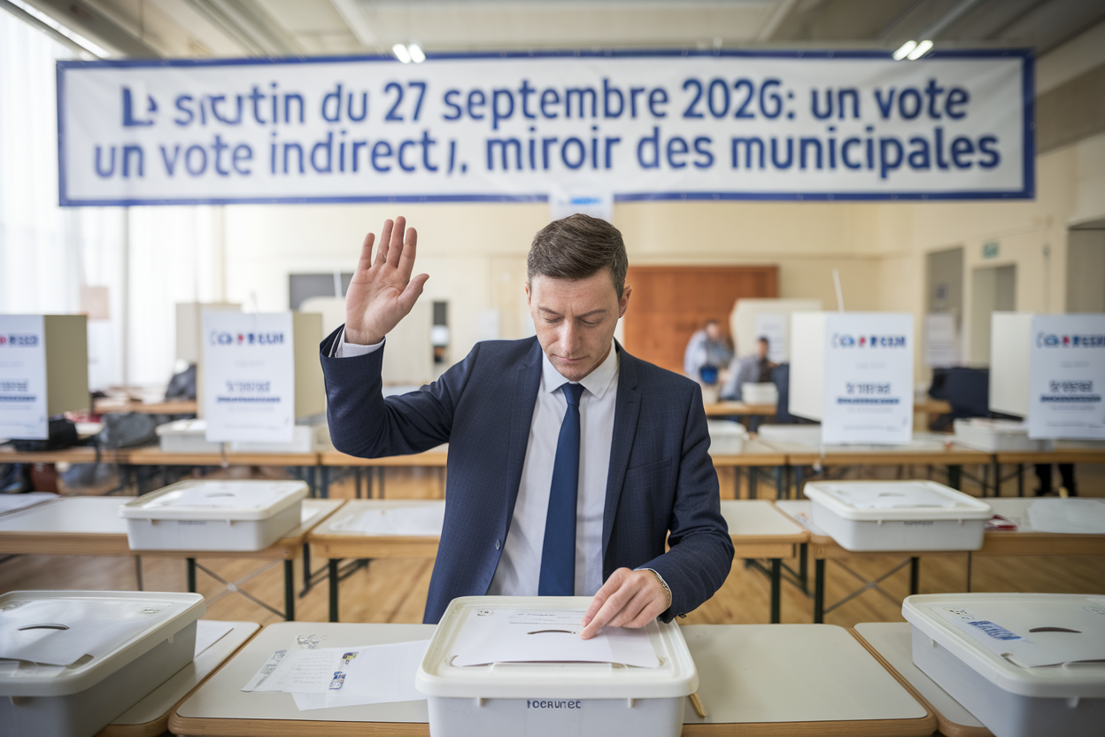 Le scrutin du 27 septembre 2026: un vote indirect, miroir des municipales