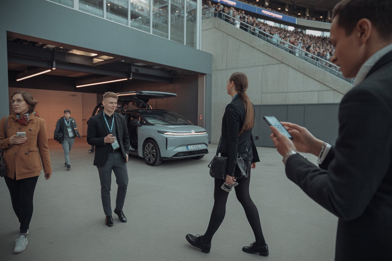 Animation autour d’un véhicule BYD lors d’un match du PSG