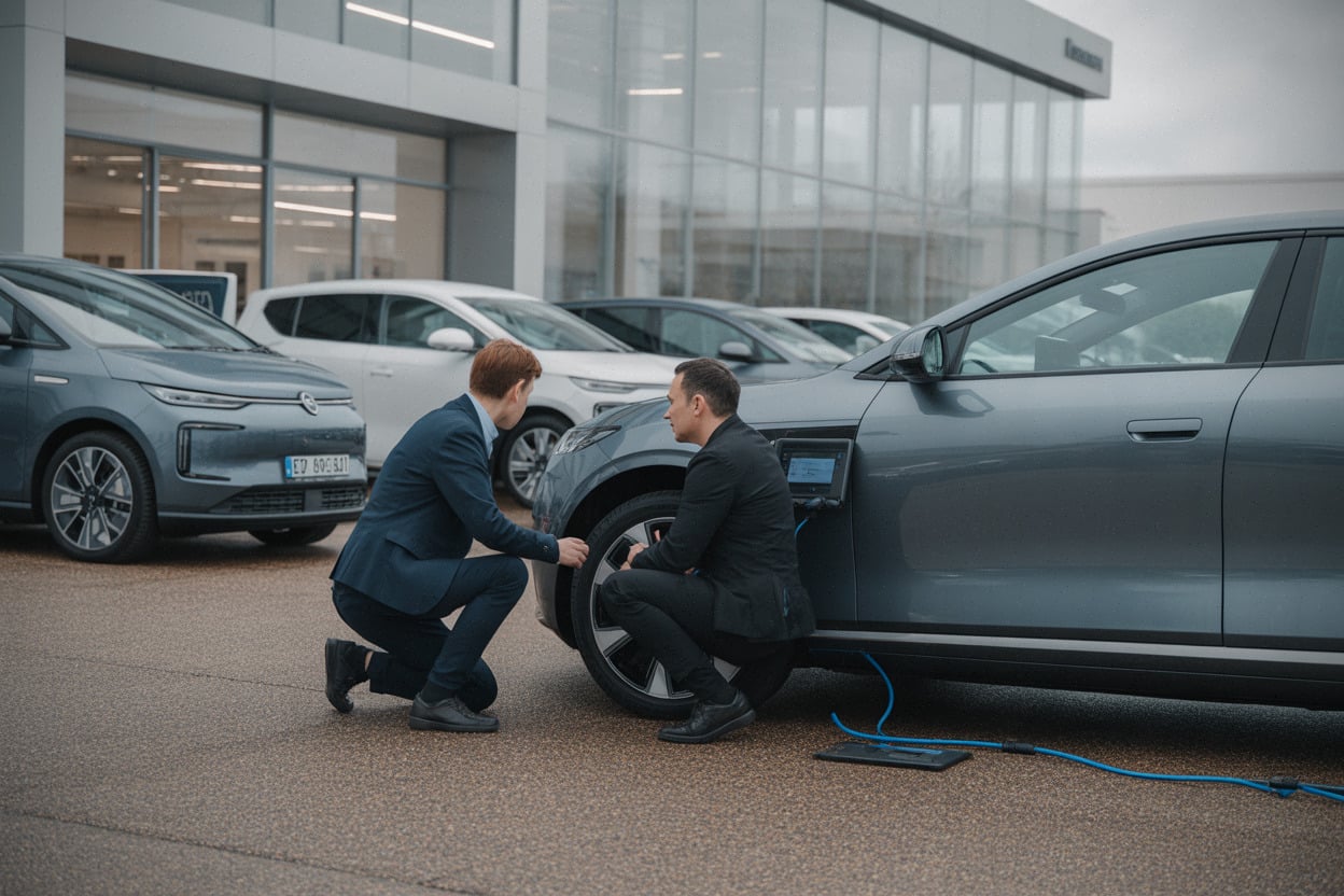Contrôle d’une voiture électrique d’occasion et diagnostic batterie