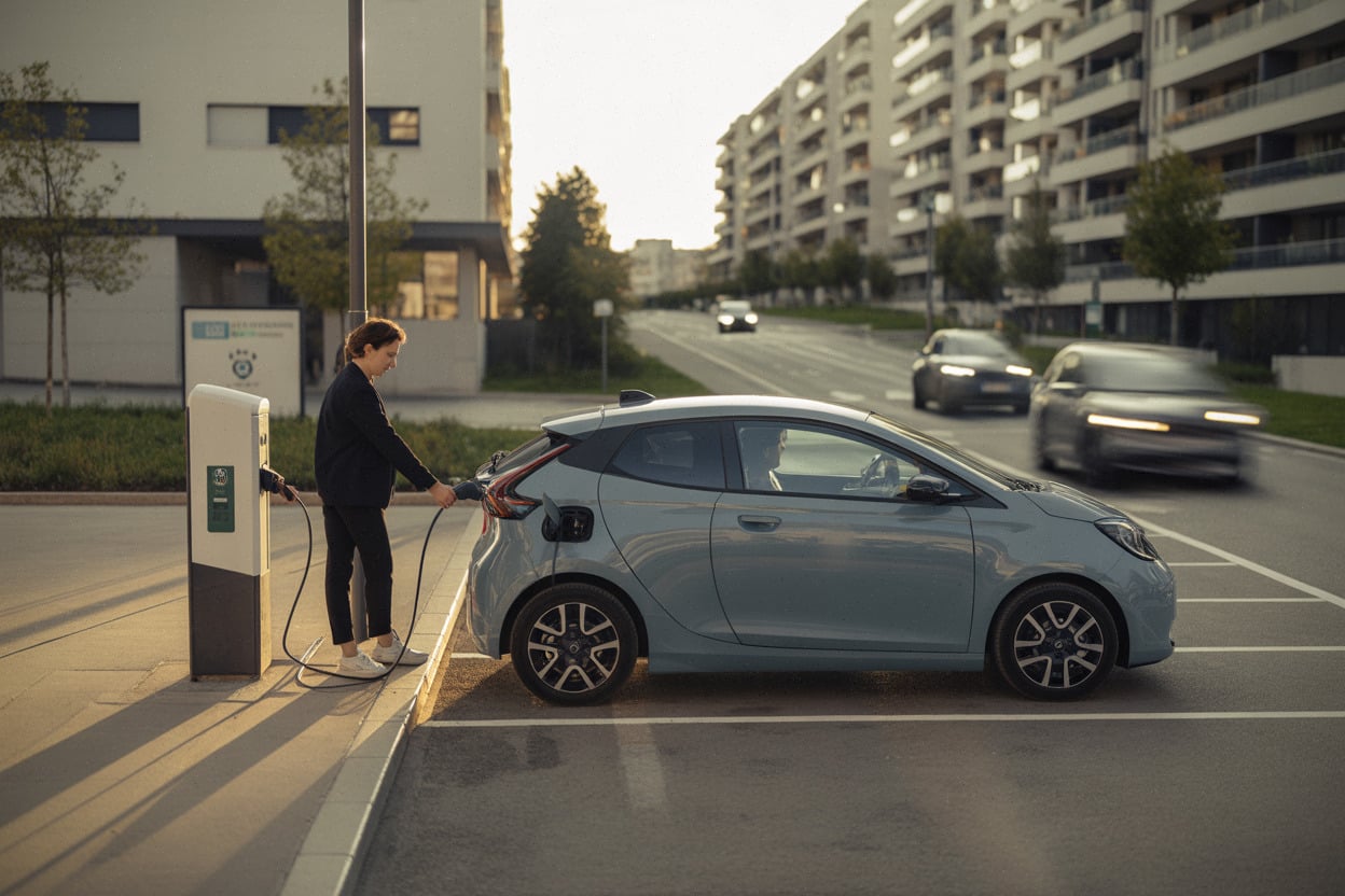 Recharge publique d’une citadine électrique, coût d’usage au quotidien
