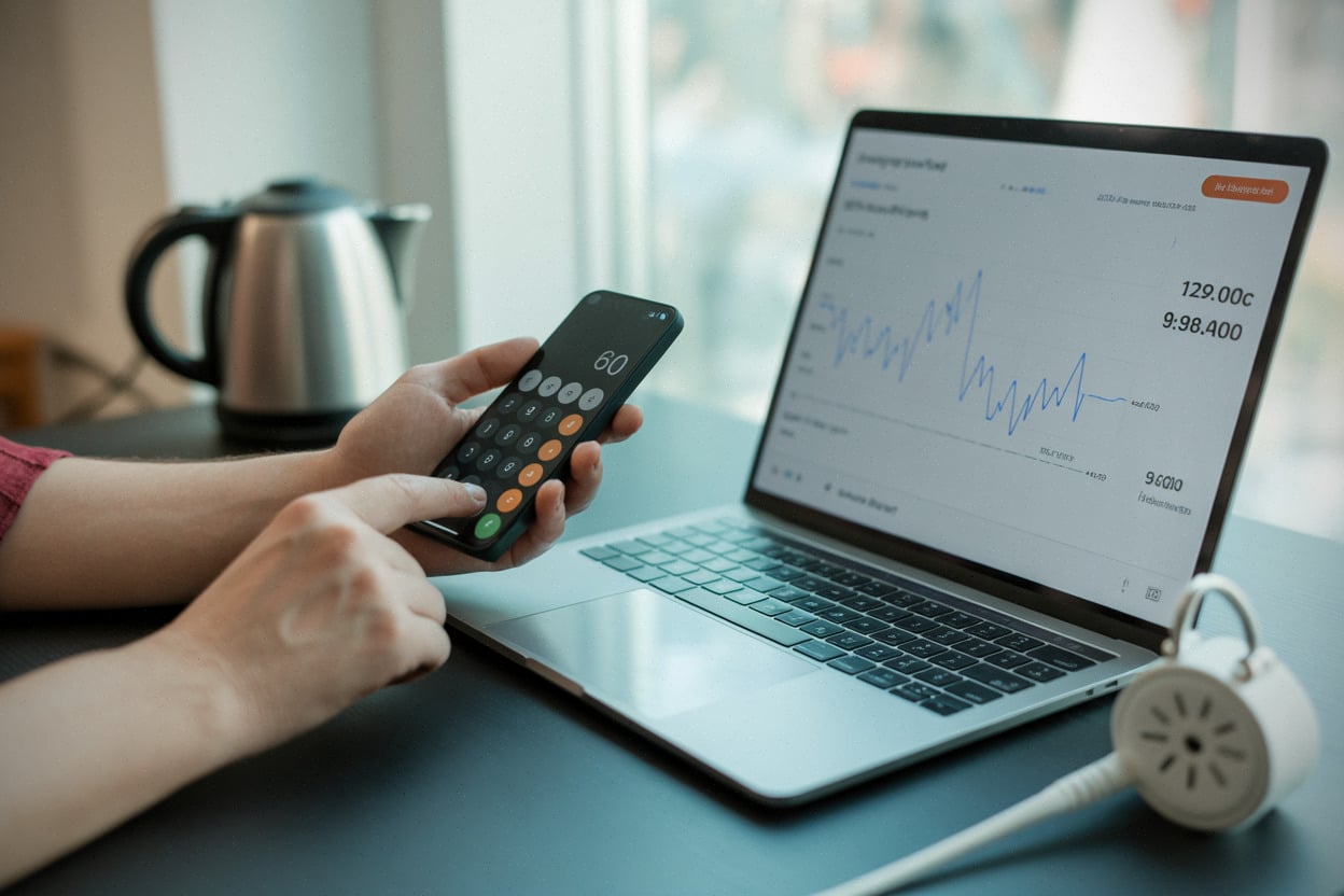 Calcul du prix Tempo en jour rouge sur smartphone et ordinateur