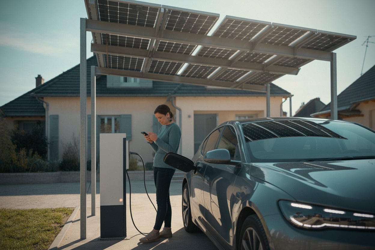 afc930b28d261aad En 2026, carport solaire, panneaux raccordés au tableau électrique, l'abri qui paie la facture d'électricité, le détail inattendu