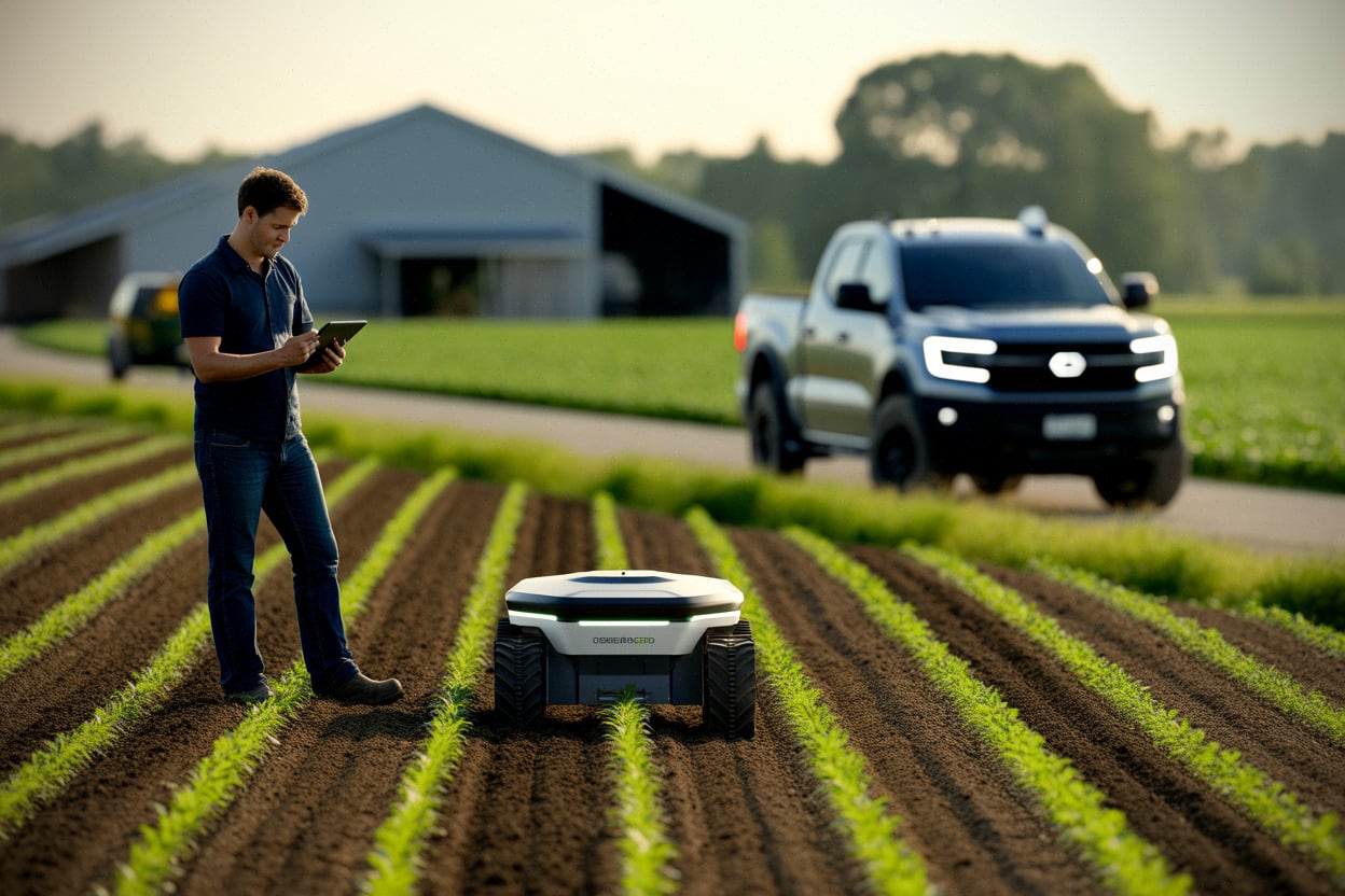 b5a318b79de1fe00 Un robot agricole solaire et GPS sème et désherbe seul, sans pesticides, sur des parcelles pilotes