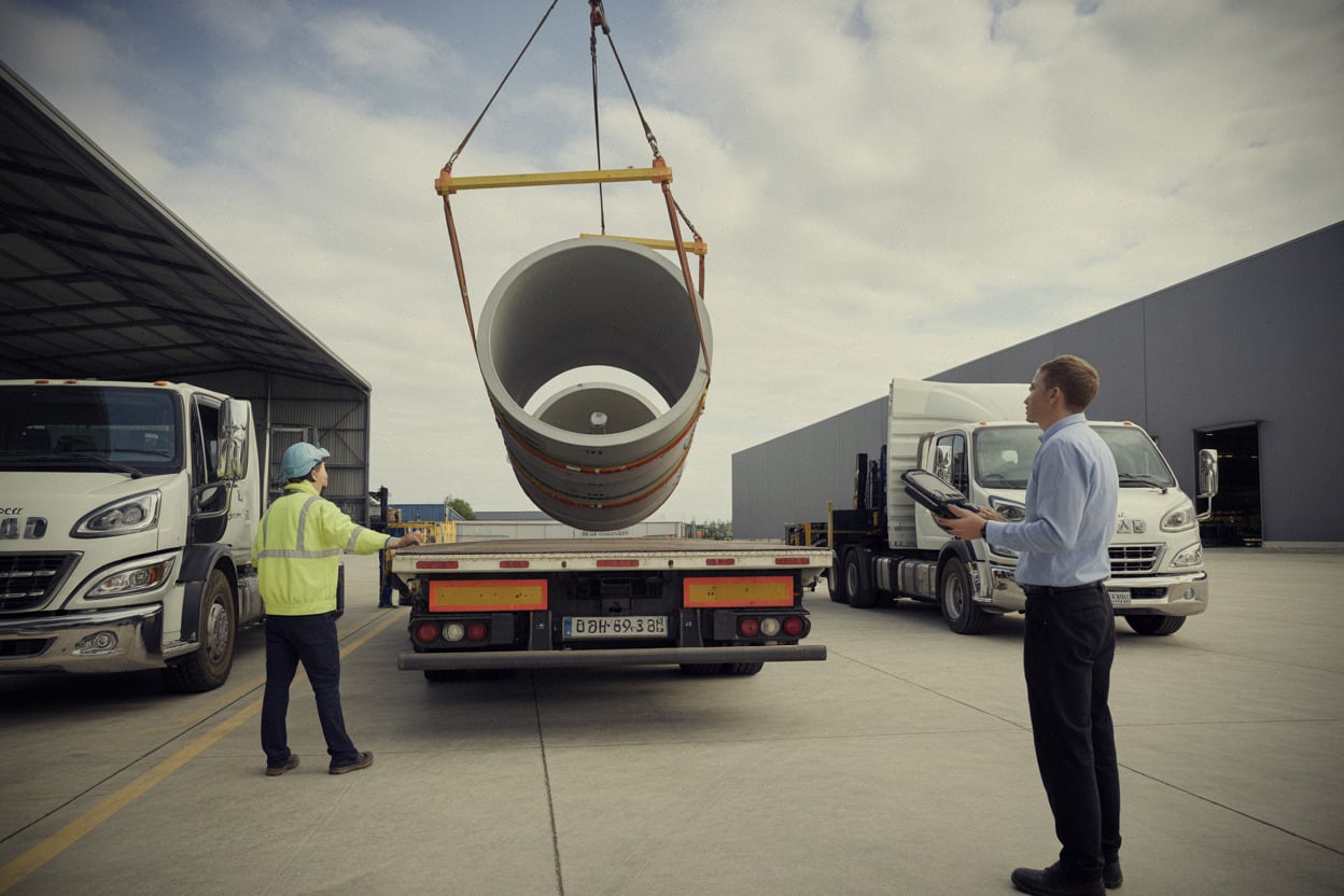 Logistique de modules SMR sur site de fabrication avec grue