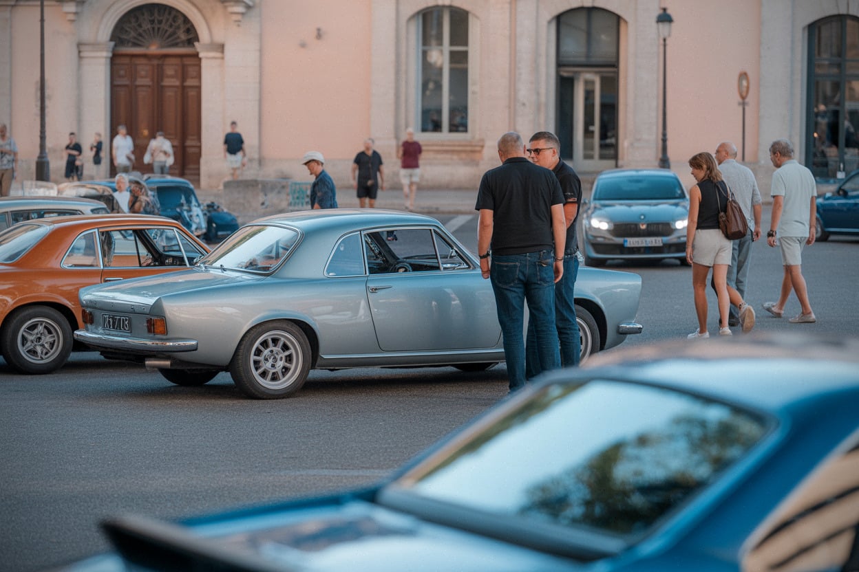 Rassemblement mensuel de voitures anciennes à Vidauban le 9 août 2026