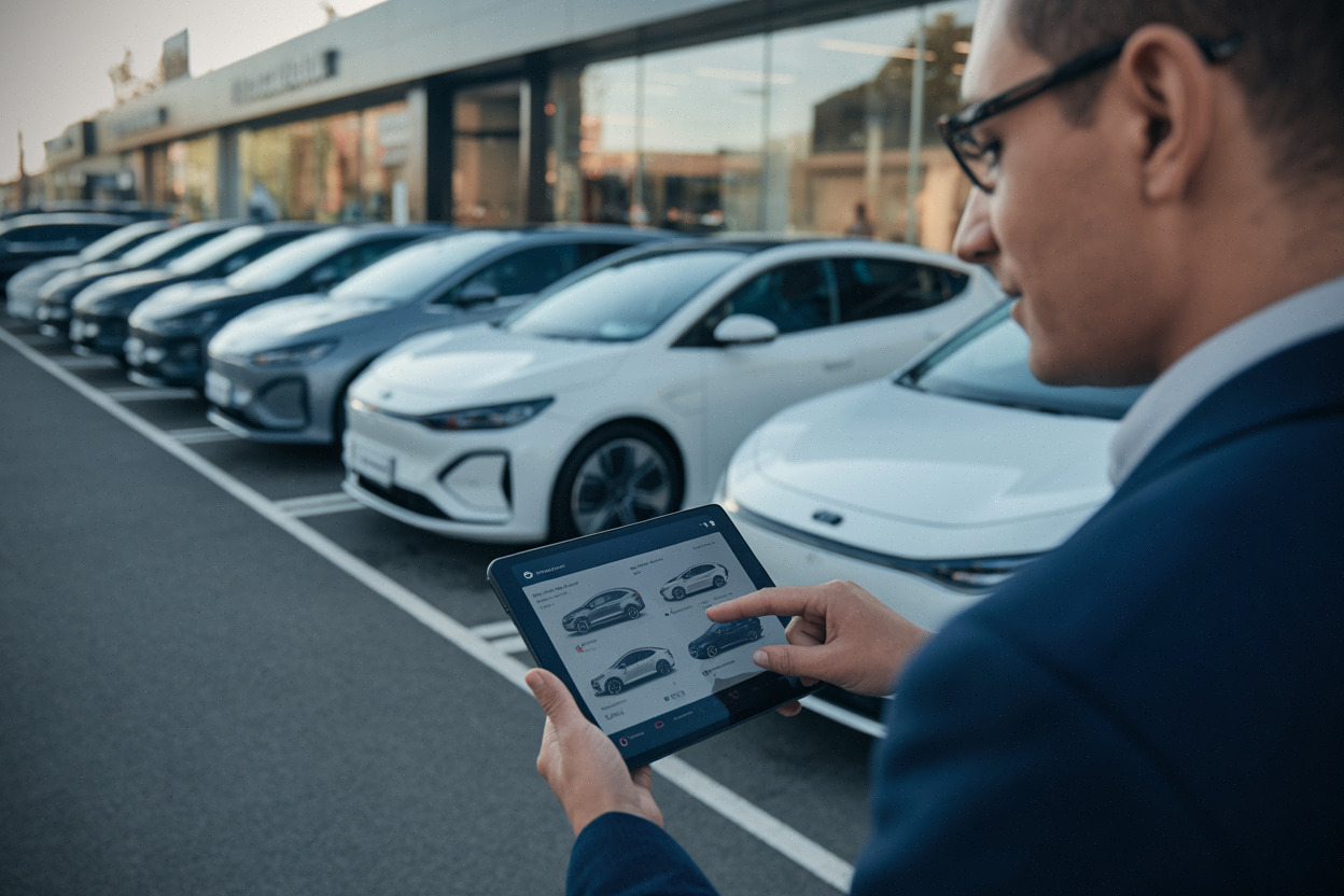 Comparaison des prix entre neuf et occasion sur parking de concession