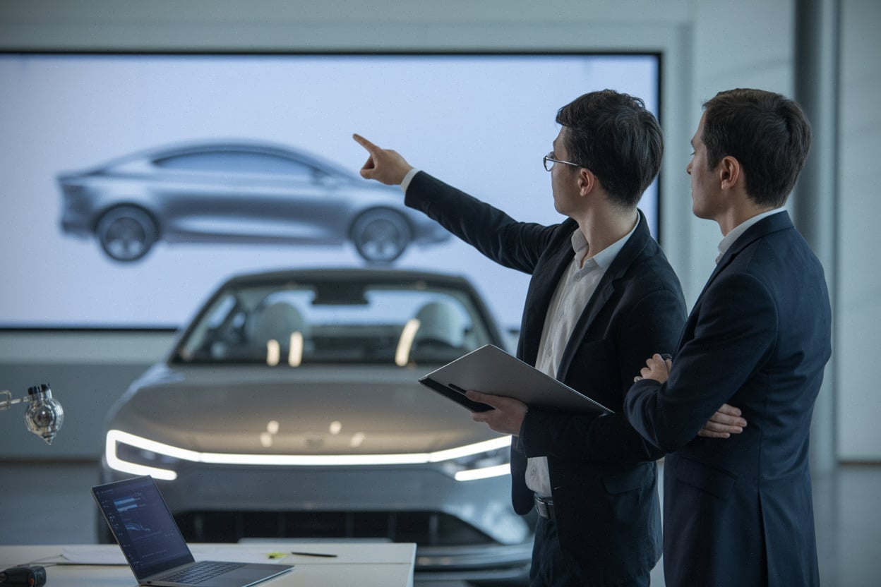 Partenariat Porsche Xpeng en studio technique chinois, échange sur motorisations et logiciels