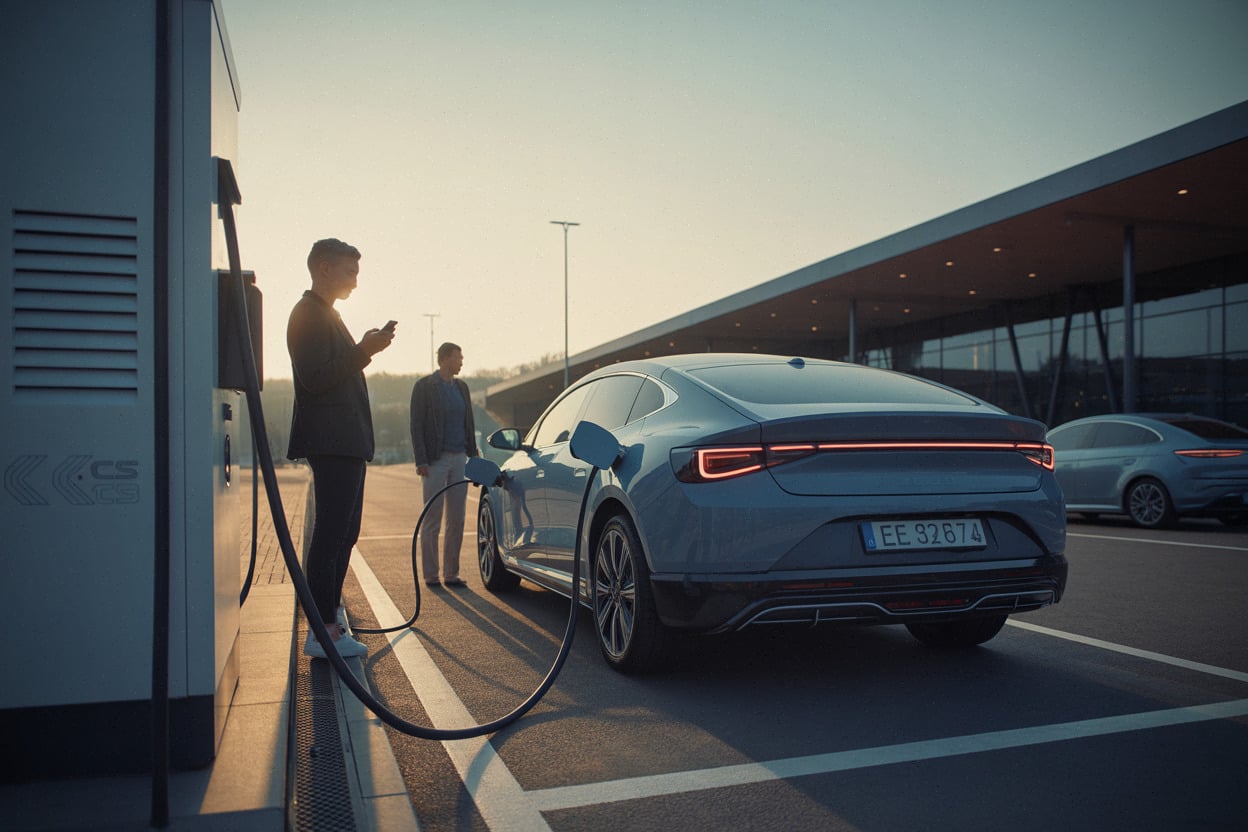 Recharge rapide 800 V pour Mercedes-AMG GT 53 sur borne haute puissance.