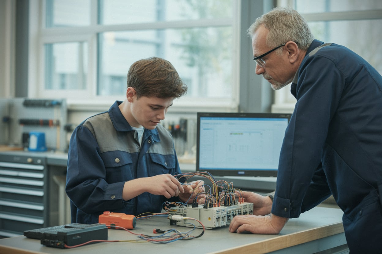 Formation d’électriciens industriels, transmission de compétences pour interventions en environnement nucléaire