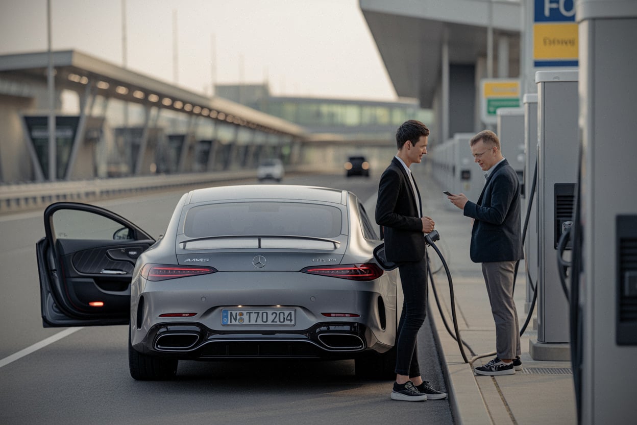 e40108def5ceaf0b 544 ch, 809 km WLTP, 115 430 €, recharge 600 kW et architecture 800 V, ce Mercedes-AMG GT 53 électrique surprend les rivales