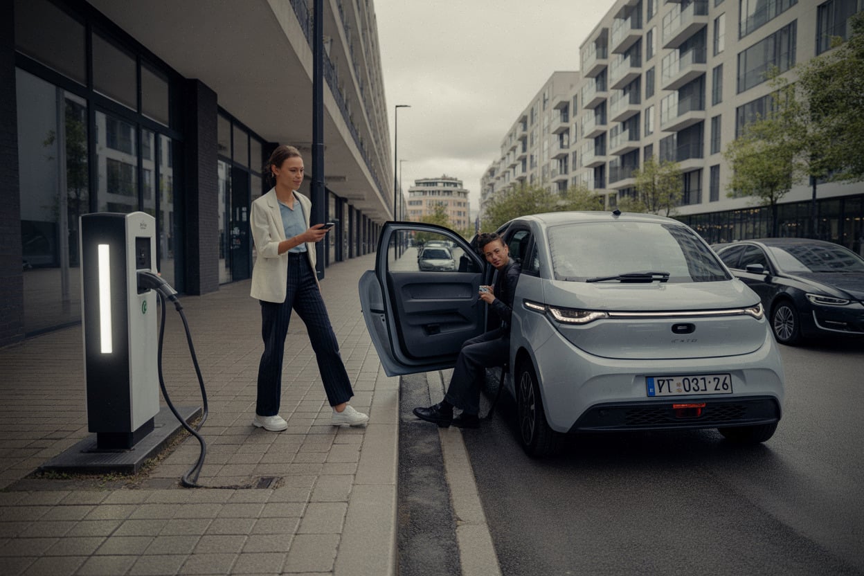 Citadine électrique en ville, recharge publique et usage quotidien en 2026