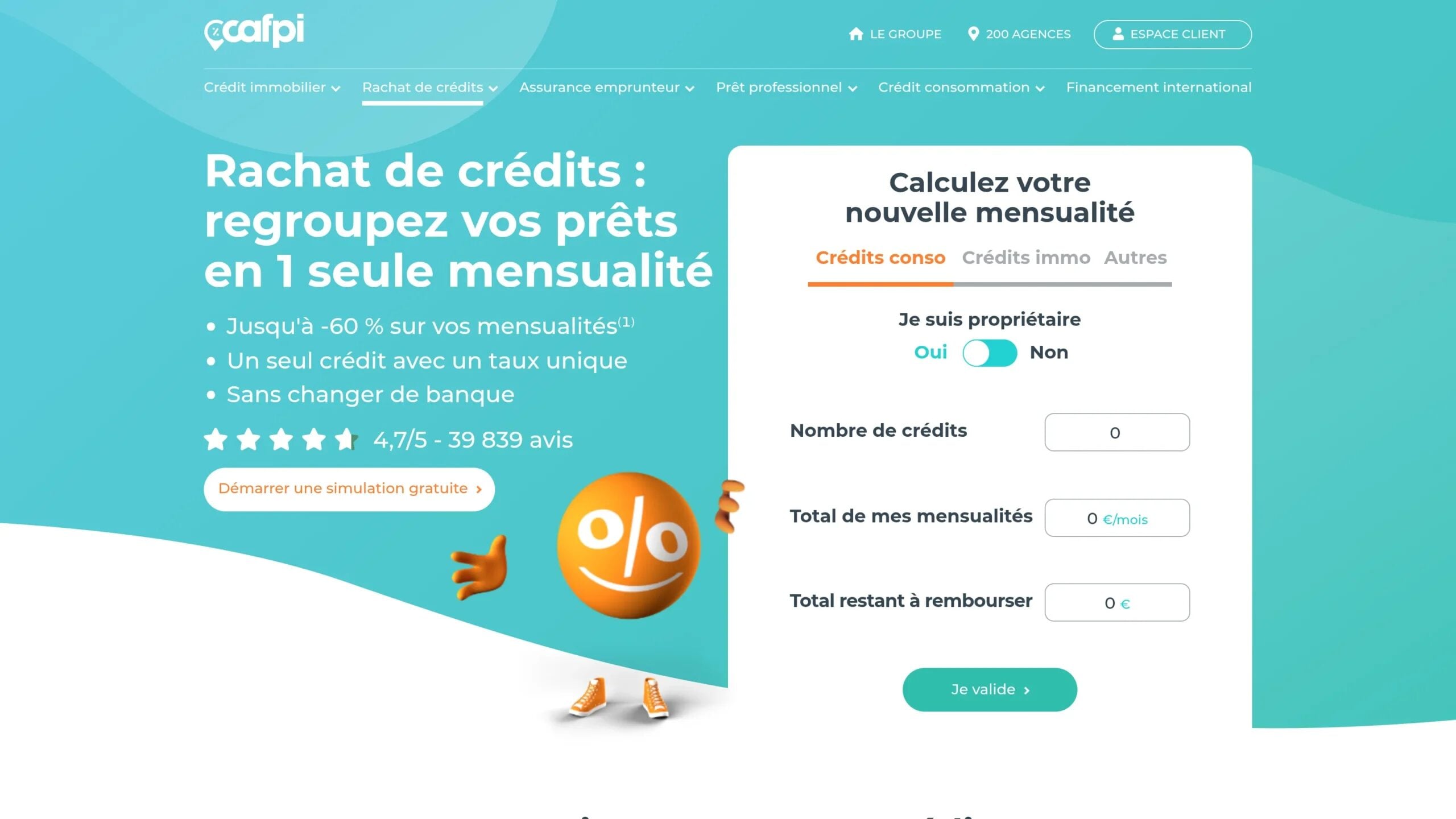 regroupement de crédits avec Cafpi